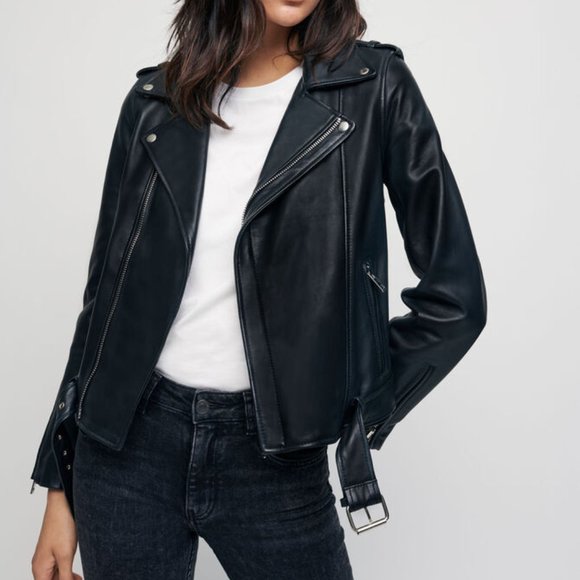 Maje Bocelix Leather Jacket - Picture 1 of 4